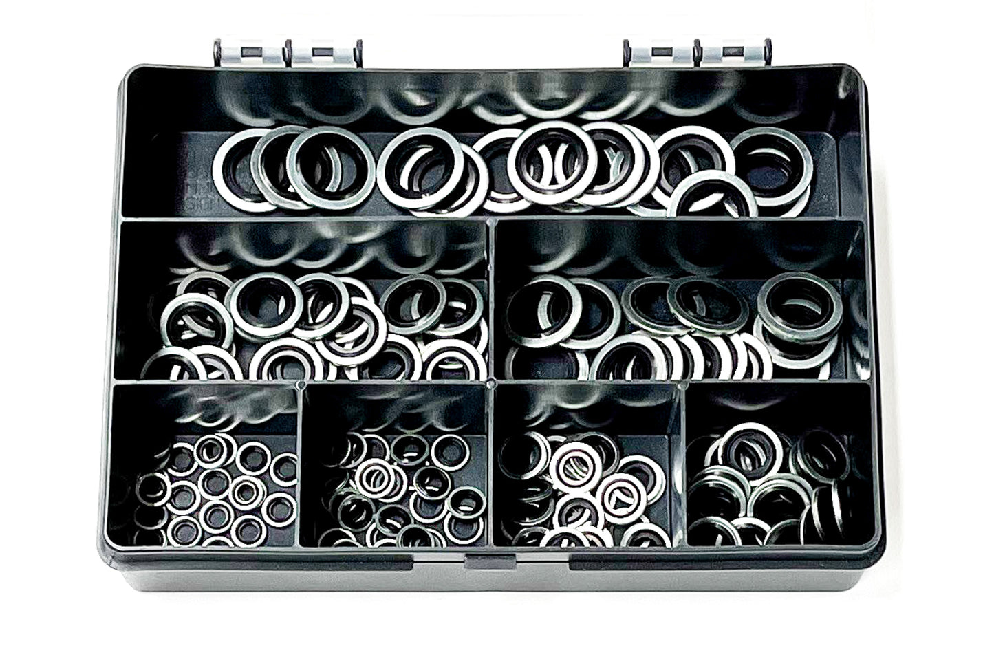 Bonded Washer Sealing Kit - Metric - 140 Pieces Self Centering Seal - M5-M16