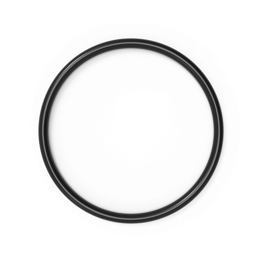 Close-up of black NBR O-ring
