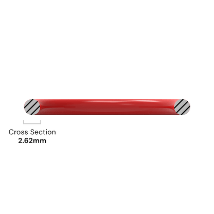 BS111 Red Silicone O-Ring - 10.77mm I/D x 2.62mm C/S (16.01mm OD)