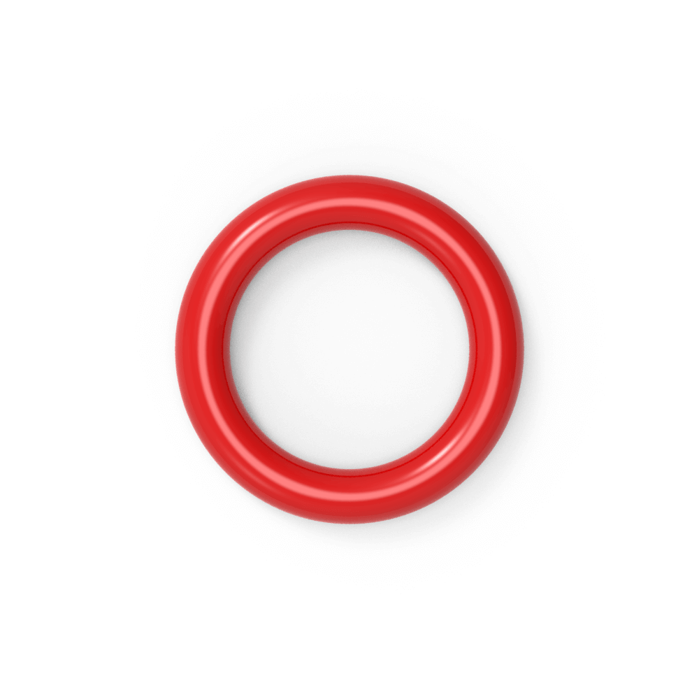8mm ID x 2.5mm C/S (13mm OD) - Red Silicone O-Ring