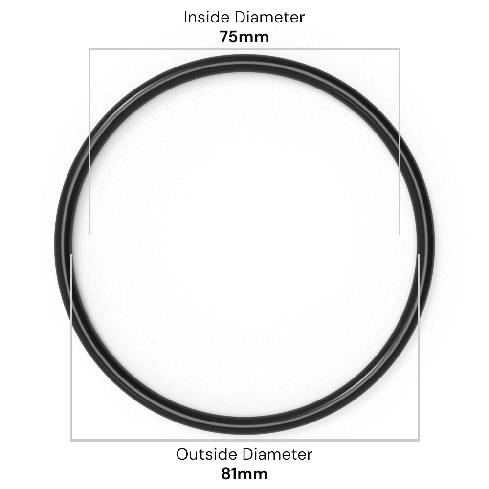 75mm ID x 3mm C/S (81mm OD) - Nitrile O-Ring