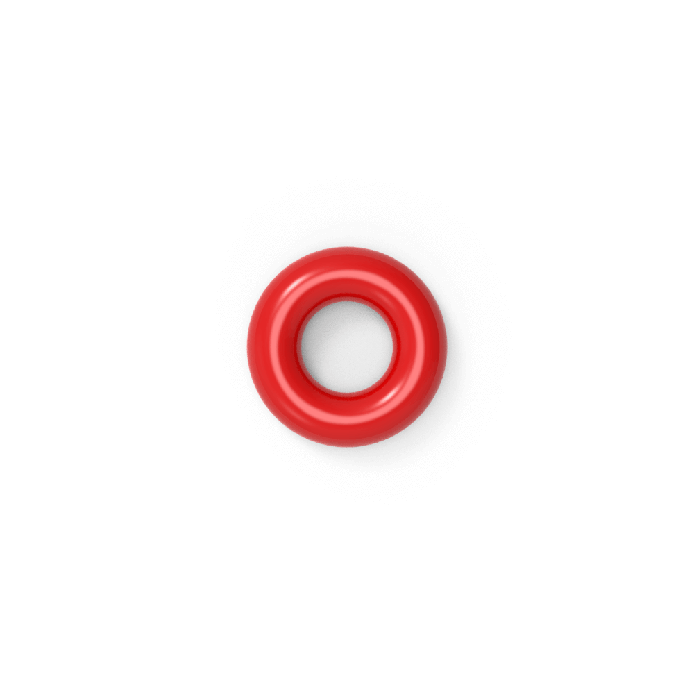BS006 Red Silicone O-Ring - 2.90mm ID x 1.78mm C/S (6.46mm OD)