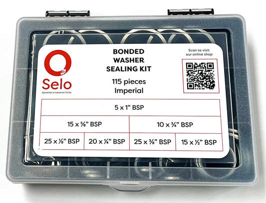 Bonded Washer Sealing Kit - Imperial - 115 Piece BSP