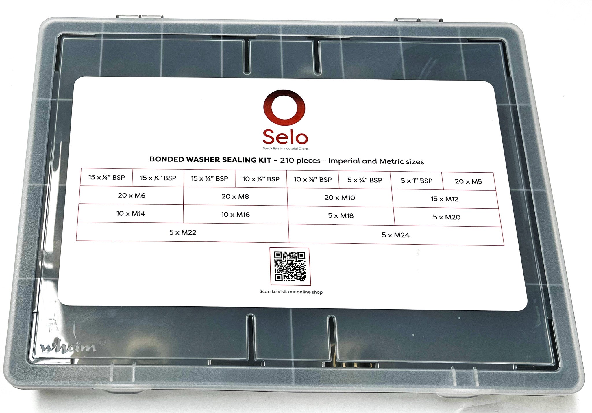 Sel 010 Bonded Washer Sealing Kit - Imperial & Metric - 210 Piece – Seal with Selo
