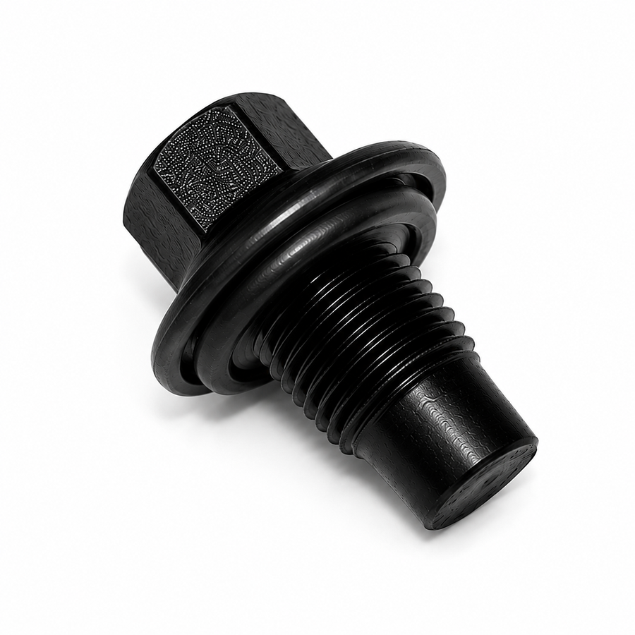 Oil sump plugs with sealing washers and rubber seals for car engine oil drain plug replacement